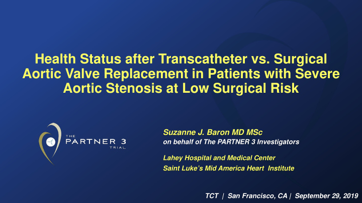 health status after transcatheter vs surgical aortic