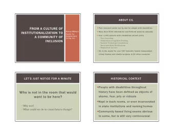 Who is not in the room that would  shame, fear, pity or ridicule  want to be here?  Kept in back