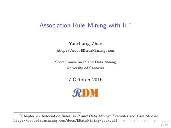 Outline  Basics of Association Rules  Algorithms: Apriori, ECLAT and FP-growth  Interestingness