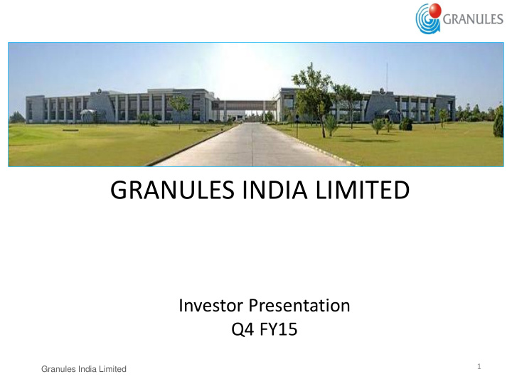 granules india limited