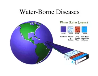Water-Borne Diseases  20% Of The Earths Liquid Fresh Water Is In Just One Place Courtesy NASA