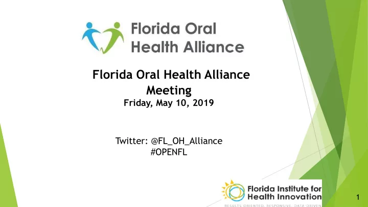 florida oral health alliance meeting