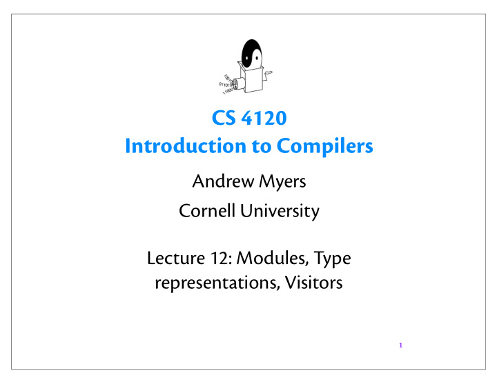 cs 4120 introduction to compilers