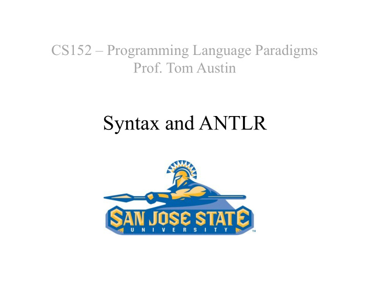 syntax and antlr syntax vs semantics