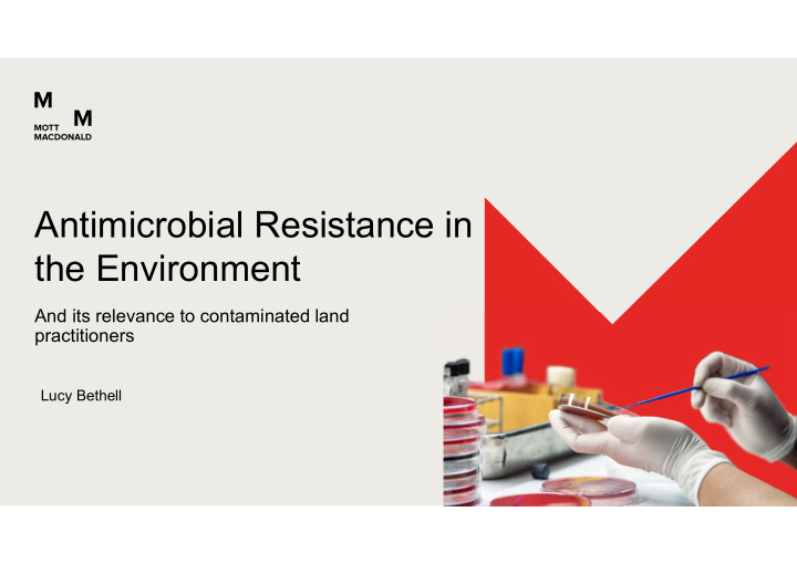 antimicrobial resistance in the environment