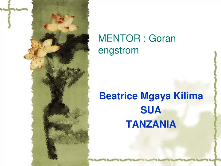 mentor goran
