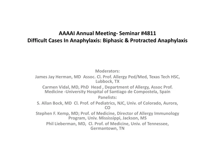 aaaai annual meeting seminar 4811 difficult cases in