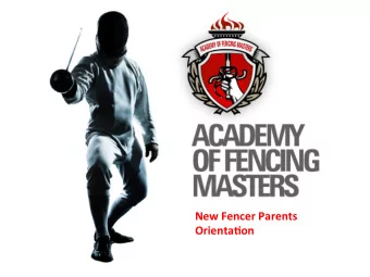 New  Fencer  Parents   Orienta/on  Agenda    Terminology,  abbrevia2ons,