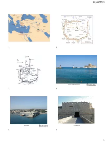 02/01/2019  1  2  Entrance to Rhodes Harbour  Dr William Sterling  www.williamsterling.co.uk  3  4