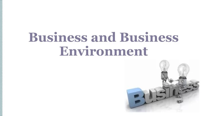 business and business