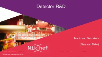 Detector R&amp;D   Klik om de tekststijl van het model te bewerken   Tweede niveau   Derde
