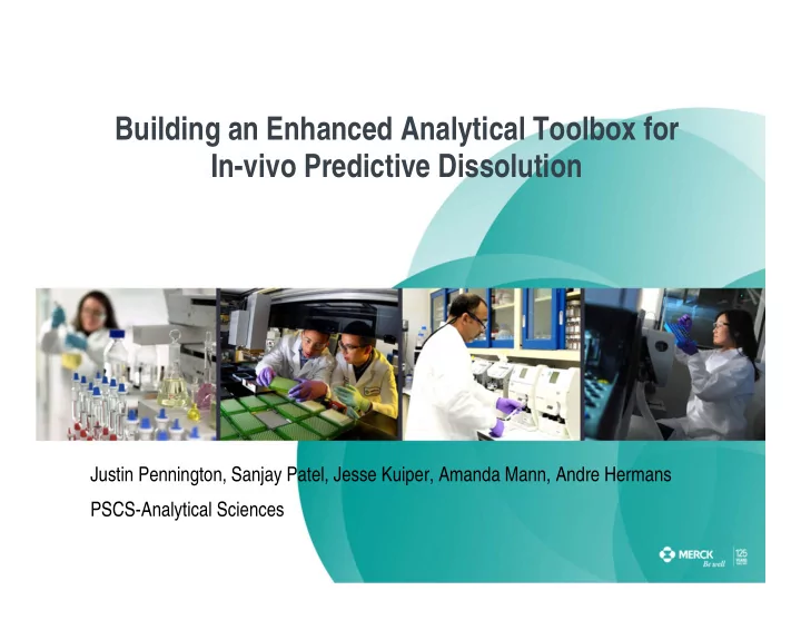 building an enhanced analytical toolbox for in vivo