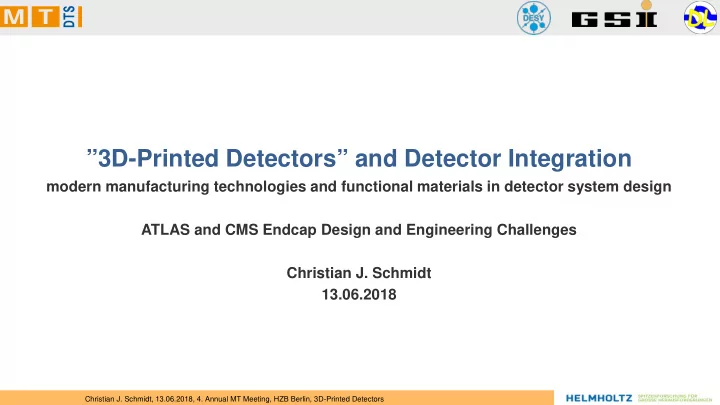 3d printed detectors and detector integration