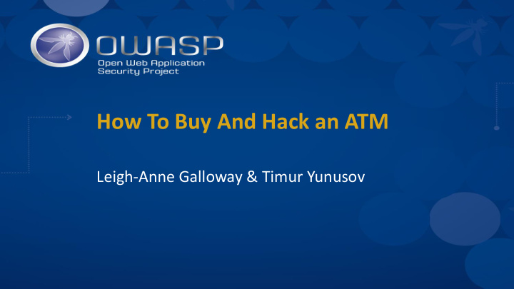 how to buy and hack an atm