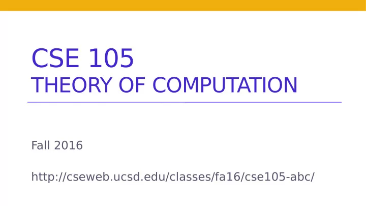 cse 105