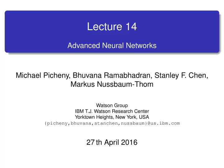 lecture 14