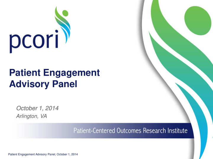 patient engagement advisory panel