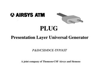 PLUG  PLUG  Presentation Layer Universal Generator  Presentation Layer Universal Generator