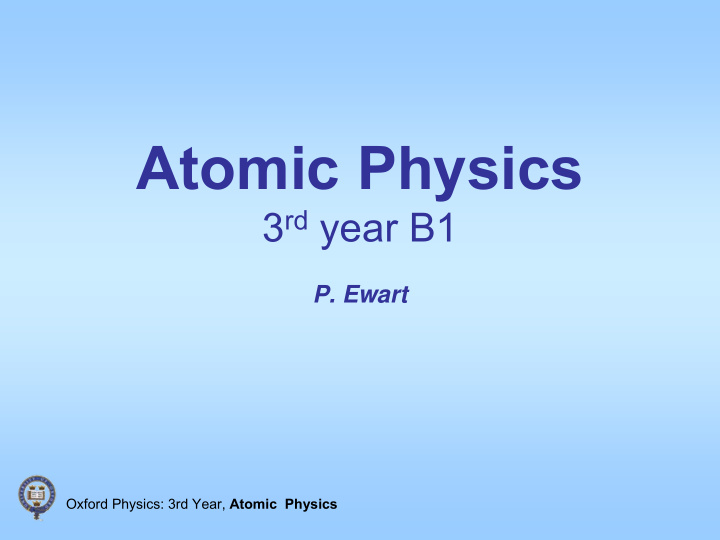 atomic physics