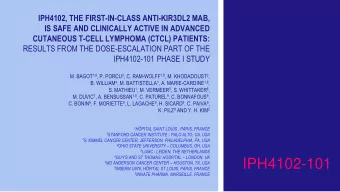 IPH4102-101 7 MD ANDERSON CANCER CENTER  HOUSTON, TX, USA 8 INSERM U976, HPITAL ST LOUIS,