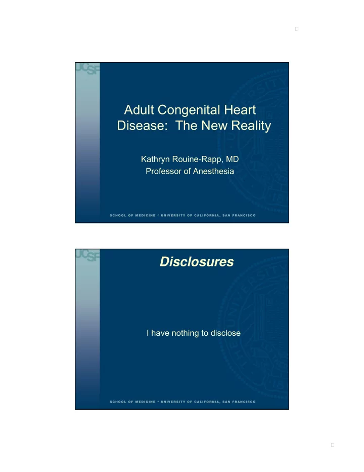 adult congenital heart disease the new reality