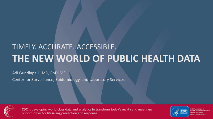the new world of public health data