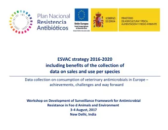 ESVAC strategy 20162020  including benefits of the collection of  data on sales and use per