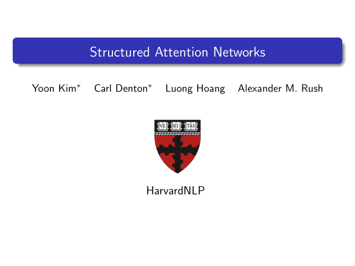 structured attention networks