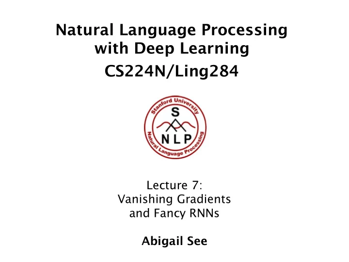 cs224n ling284
