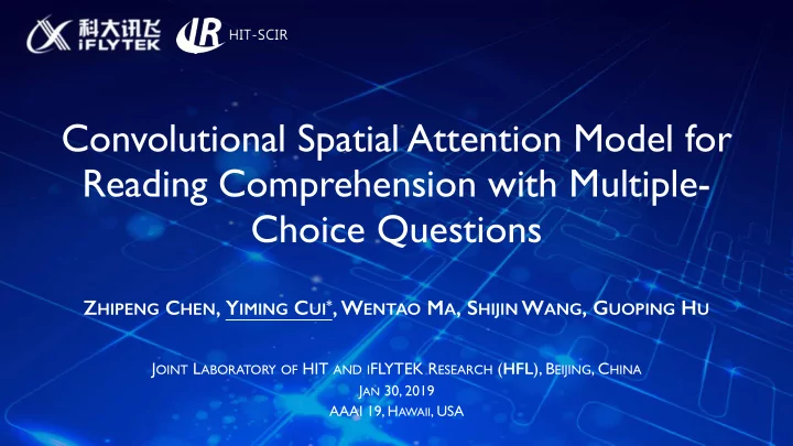 convolutional spatial attention model for reading