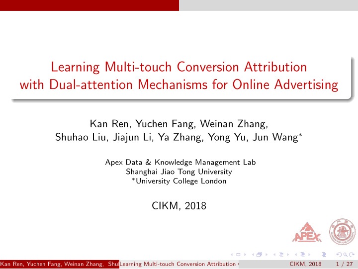 learning multi touch conversion attribution with dual