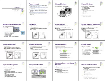 Papers Covered  Change Blindness  Change Blindness  Current approaches to change blindness Daniel