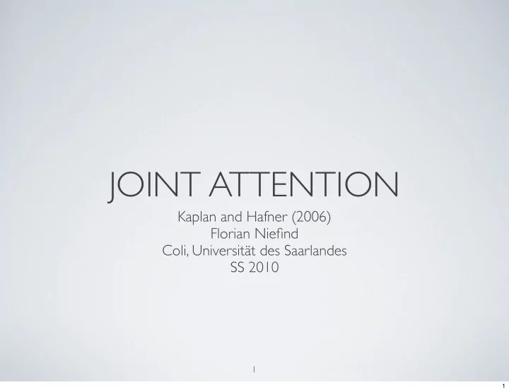 joint attention