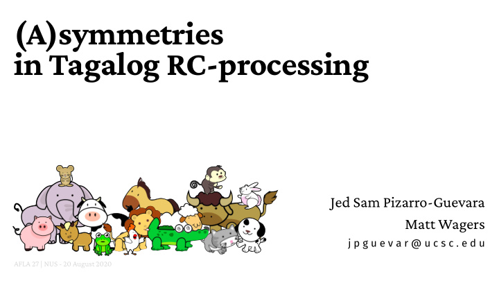 a symmetries in tagalog rc processing