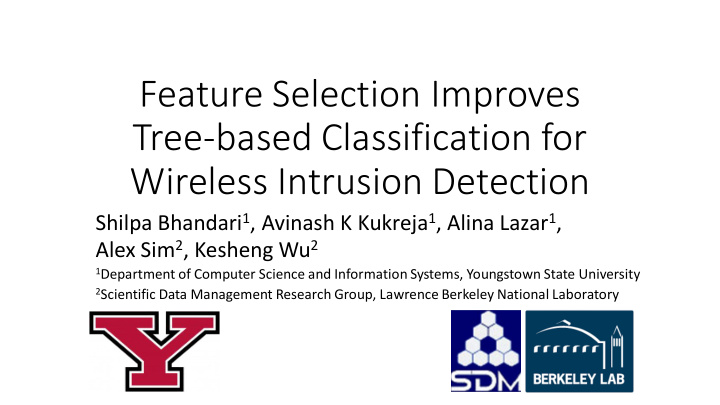 feature selection improves tree based classification for