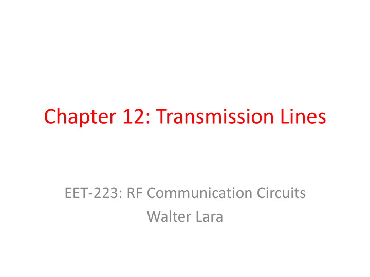 chapter 12 transmission lines