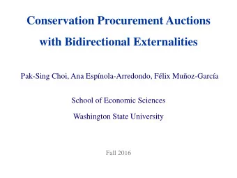 with Bidirectional Externalities  Pak-Sing Choi, Ana Espnola-Arredondo, Flix Muoz-Garca