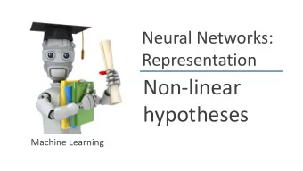 Non-linear  hypotheses  Machine Learning  Non-linear Classification x 2 x 1  size  # bedrooms  #