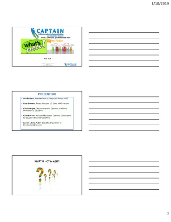 1/10/2019  www.captain.ca.gov/handouts.html  9:30- 10:30  Developed by Ann England, M.A., CCC-SLP-L