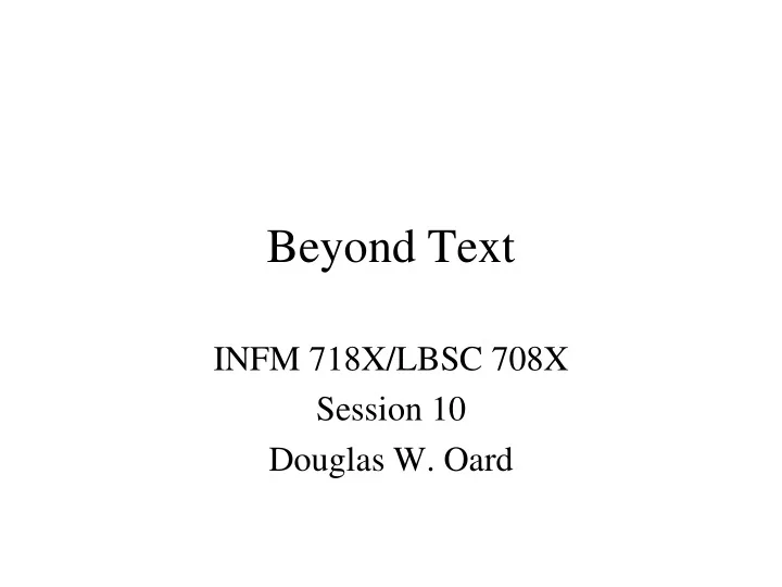 beyond text