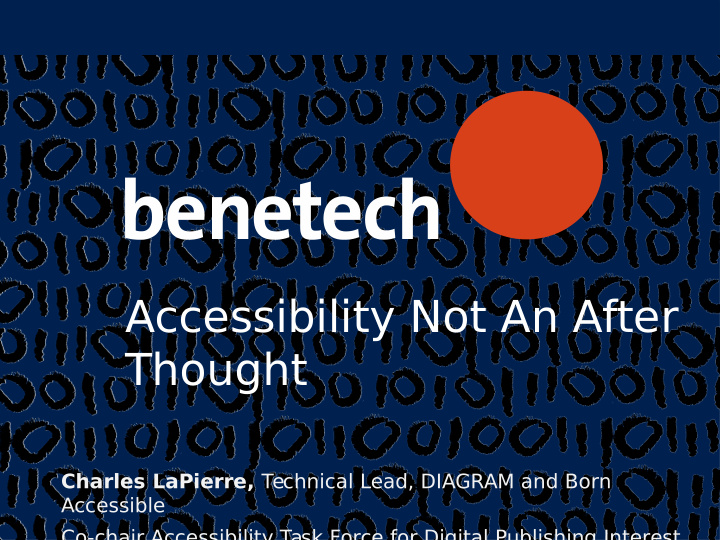 accessibility not an after thought