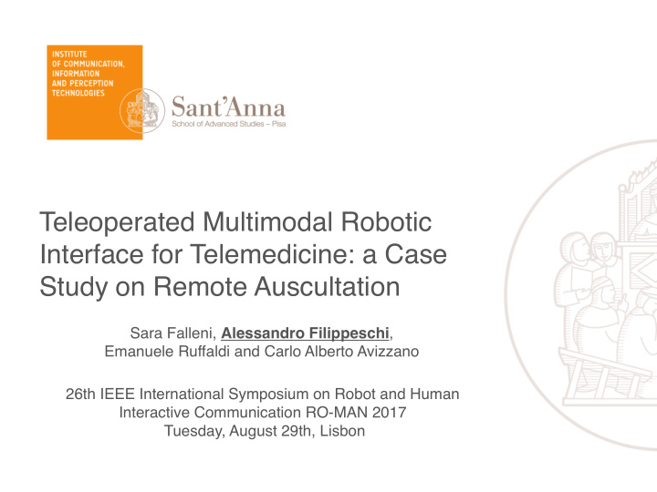 teleoperated multimodal robotic interface for