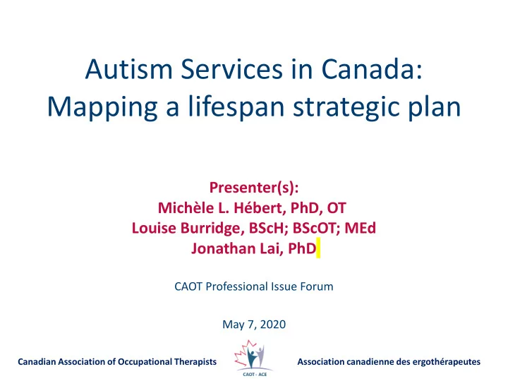 autism services in canada