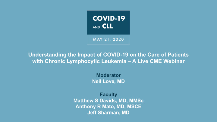 covid 19 and cll