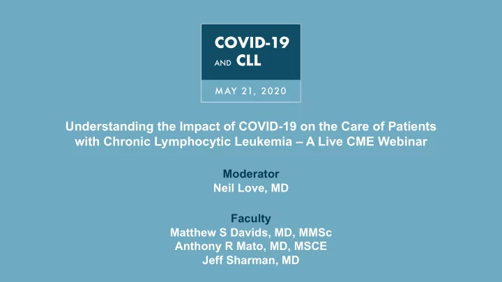 covid 19 and cll