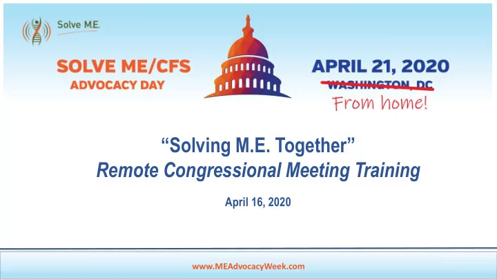 remote congressional meeting training