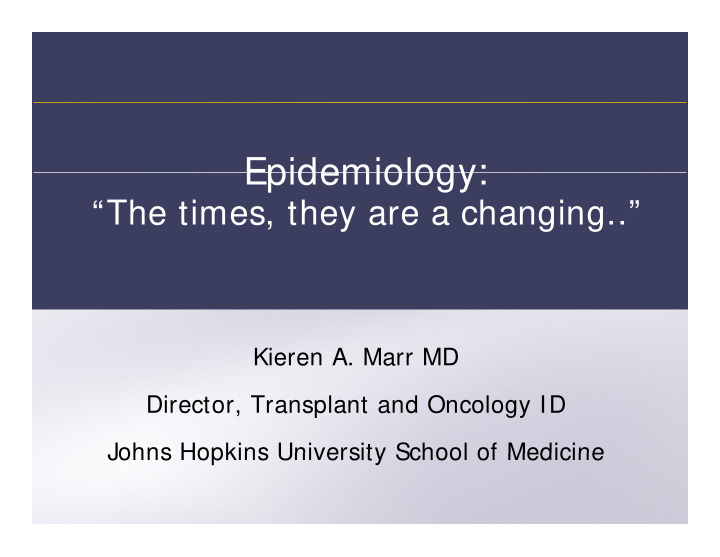 epidemiology epidemiology