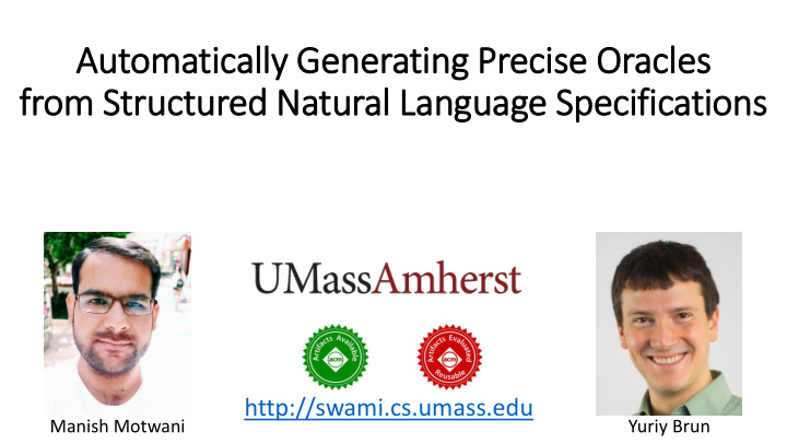 from structured natural language specifications