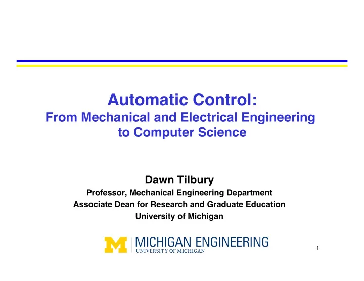 automatic control