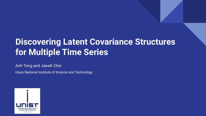 discovering latent covariance structures for multiple